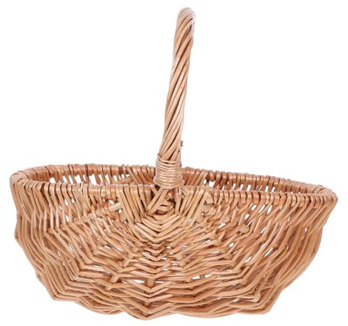 Milisten Weidenkorb Naturgeflochtener Korb Holzspankorb Ostereierkorb Rattan-obstkorb Weidenbrotkorb Wäschekorb Restaurantkorb Korb Brotkorb