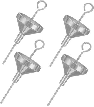 LOLIPPYY 4pièces Mini Entonnoirs Acier Inoxydable pour Transfert De Liquide Outils Pratiques pour Parfums Huiles Essentielles Et Voyage