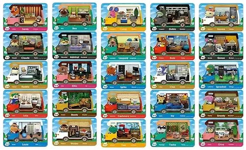 PEMY Cartes NFC Compatibles Animal Crossing New Horizons – Lot de 25 Villageois Série 2 (#26 à #50) – Compatible Nintendo Switch/Switch Lite/Switch 2 / New 3DS / Wii U – avec Boîte de Rangement