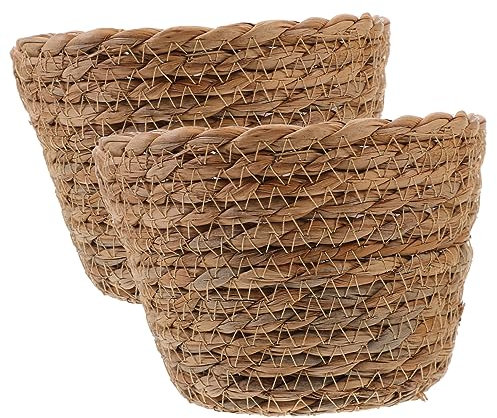 UKCOCO 2pezzi in Paglia Per Per Piante Da Portatile Per Composizioni Floreali Fatto Mano Per Negozio