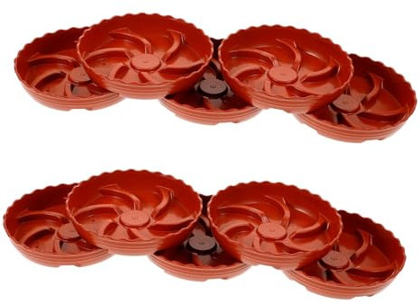 UKCOCO 10pezzi Vassoio in Plastica Trasparente Riutilizzabile per Piante Sottovaso per Drenaggio per Vasi da Vassoio per Vasi da Piante per Bonsai e Giardinaggio