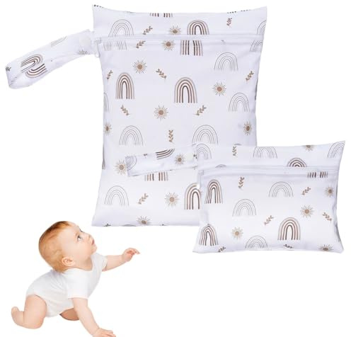 JYNVO 2 Piezas Bolsa Para Traje De Baño Mojado, Pañales De Piscina Para Bebés, Impermeable, Bolsa Para Ropa Sucia De Viaje