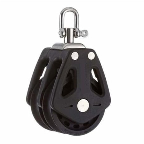 NSNYDNZ Pulley, Single Swivel Shackle Sailboat Hardware 50mm 2 Double Swivel Shackle Plain Bearing Block BP0503F