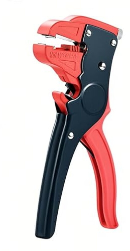 Wire Stripper - ShiningUU 2-in-1 Automatic Quickstrip Adjustable Cable Stripper & Cutter with Long Nose Pliers | 7-Inch Electrical Wire Tool for Electrical Cable/Speaker Wires(Black)​