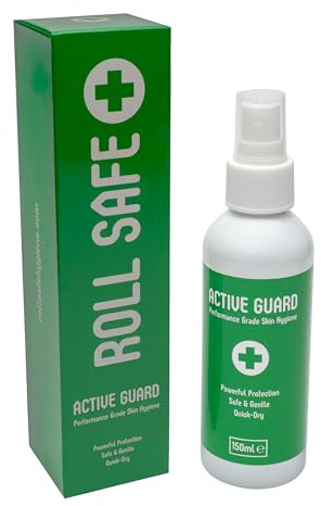 Roll Safe Active Guard Skin Hygiene Spray – Hypochlorous Acid Skin Cleanser for BJJ, MMA, Wrestling, Grappling – Quick Dry, Non Sting, Fragrance Free, pH Balanced – 150ml