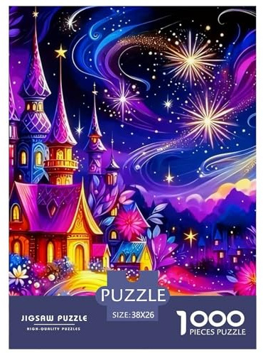 Forêt enchantée Puzzle 1000 Pièces – Art Moderne Puzzle, Défi Détente, Poster Inclus, Cadeau pour Passionnés, 38x26cm/1000pcs