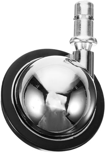 Hemobllo 2 Inch Ball-shaped Office Chair Replacement Wheels Casters for Furniture Legs and Trolleys, Made of Sturdy Zinc Alloy and Pvc, Easy Installation and Replacement for Hardwood