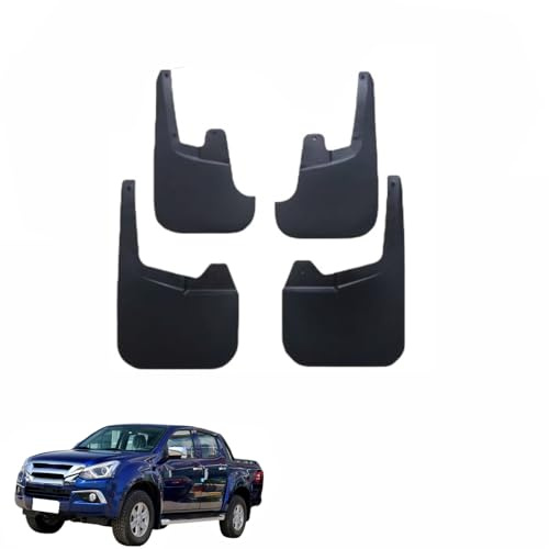 MSWBKHVUI 4 Pezzi Auto Paraspruzzi, per Isuzu D-Max 2016-2019 Anteriore Posteriore Paraspruzzi Impermeabile Durevole Parafango parafanghi Auto