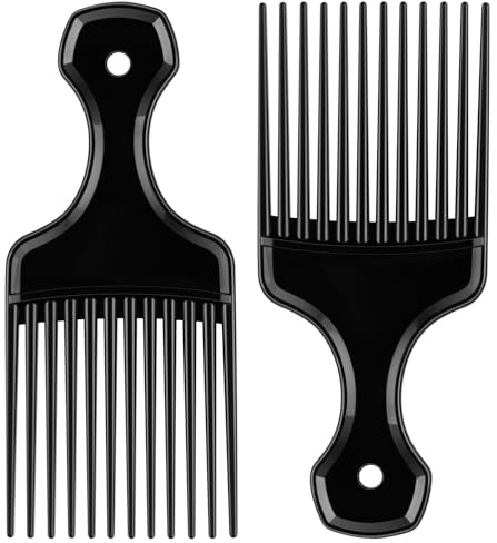AYBUY 2 stycken afrokam, grov lockkam, Afro Comb, stylingkam för naturliga lockar, lockkam reder ut & definition, för män kvinnor