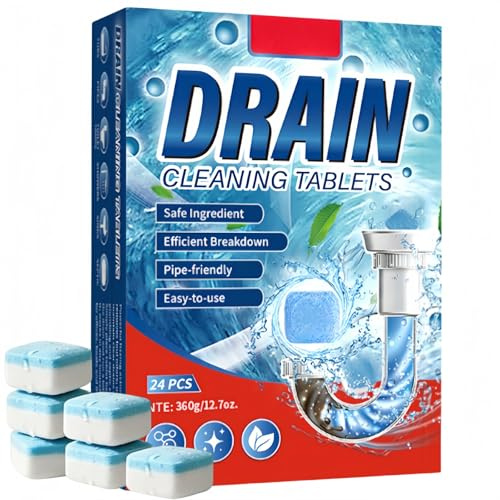 24 Stück Wc Reiniger Extra Stark Wc Reiniger Tabs Für Toiletten Badewannen Duschen Küchenabflüsse Rohrschonend Gegen Verstopfungen
