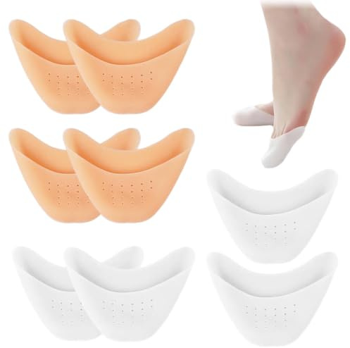 Protectores de Dedos de los Pies de Silicona (4 pares) - Protege Dedos - Funda de Silicona contra Rozaduras para Zapatos de Tacón o Bailarinas