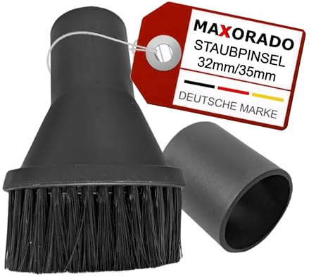 Maxorado Staubpinsel Möbelpinsel Staubsauger Aufsatz Pinsel Ersatzteil kompatibel mit Kärcher Siemens Miele Bosch BSH Thomas Panasonic Philips Parkside Miele Dirt Devil Numatic 32 35 mm