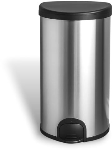 Chabrias Ltd Luxury Hygienic Trash Waste bin Toe Touch foot sensor 50L capacity No touch Hands Free pedal bin Stainless steel