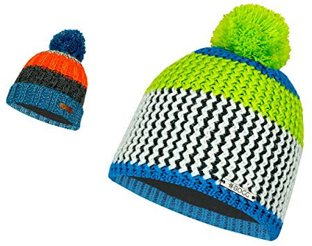 BOGG BORN IN SWEDEN POM Mütze für Kinder und Teenager, Bunte Bommelmütze für Jungen und Mädchen, Wintermütze, Herbstmütze, Kindermütze mit Bommel