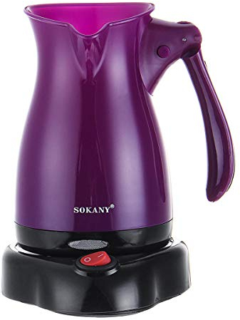 xingxing Storage & Organization 500ML Electric Coffee Maker Turkish Espresso Tea Moka Pot Machine Percolator (Color : Purple)