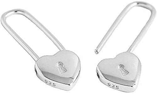 Herz Sicherheit Pin Sterling Silber Kleine Reifen Ohrringe für Frauen Mädchen Minimalistische Huggie Reifen Niedliche Liebe Lock Knorpel Tropfen baumeln Ohrring Mode Geburtstag Schmuck Geschenke 15mm