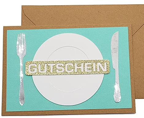 GUTSCHEIN Geschenkgutschein Essen gehen HANDARBEIT Frühstück Brunch Mittagessen Abendessen Geschenkkarte Restaurant für Sie oder für Ihn Karte Candlelight Dinner Jahrestag Geburtstag Valentinstag