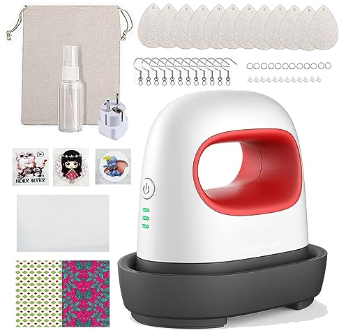 AOUXSEEM Mini Heat Press Machine for T Shirts Shoes Bags Hats, Portable Easy Pressing Thermal Sublimation Machine for Heat Transfer Vinyl DIY Family Shirt HTV Iron-on Projects