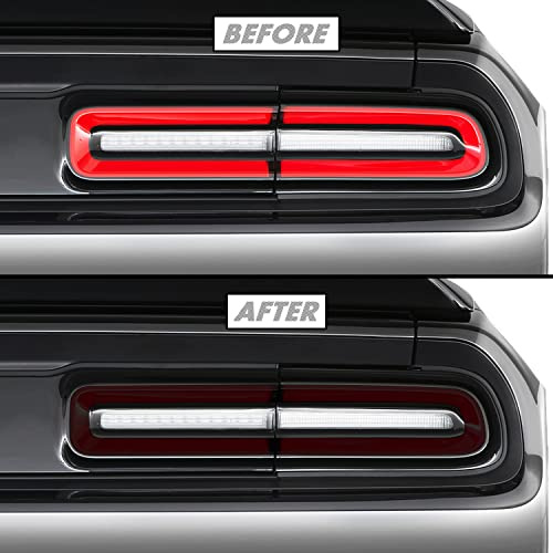 SlickMod PreCut Vinyl Smoke Tint for 2015-2022 Dodge Challenger Taillight (1. Taillight, 20% Dark Smoke)