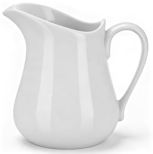 iplusmile Milchk?nnchen Keramik Kanne Milchkrug Tasse Milchkanne Porzellan Sauciere Sahnek?nnchen So?enkanne Milch Aufsch?umen Krug Saucenkanne für Kaffee Latte Espresso Art 450ml