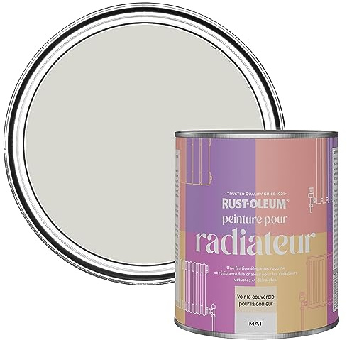 Rust-Oleum, grau Heizkörperfarbe, hitzebeständig, geruchsarm in Matt Finish - Birke 750ML