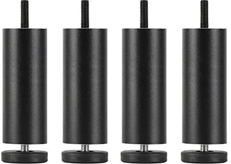 4 Stück Möbelfüße mit Gewinde Aluminiumlegierung Küchenfüße Sofa Füße Höhenverstellbar Tischbeine,DIY-Ersatzfuß-Hardware-Zubehör,Für Möbel Sofa Schrank Tisch Schrankbeine (20cm,Schwarz)