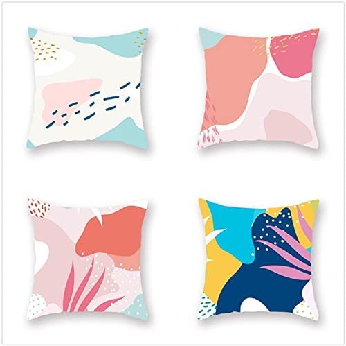 Tinnoon Kissenbezug 40x40cm 4er SetBoho Wohnzimmer Outdoor Deko, Schlafzimmer Zimmer Dekor Kissenhülle Kissenbezüge mit Verstecktem Reißverschluss, Couchkissen, Sofakissen Weinachten Kuhfleck
