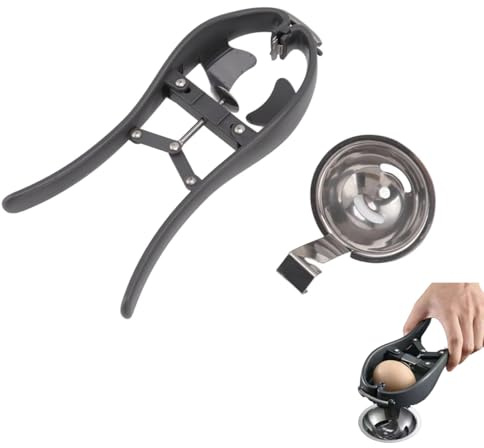 Hand-Eierknacker, automatischer Eieröffner aus Edelstahl, Eierknacker-Werkzeug für rohe Eier, Eiertrenner, Eierbrecher, Trennwerkzeug, Eierschalenschneider für Küchenwerkzeug