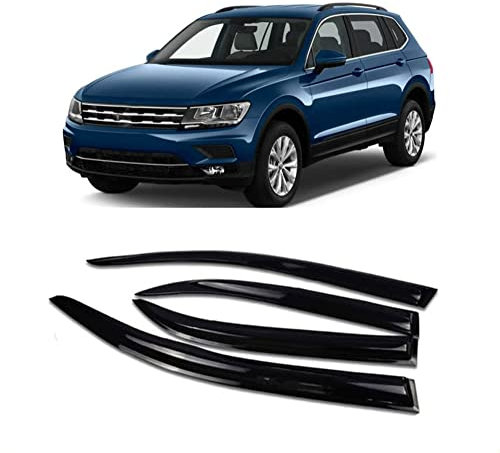 NINAI 4 Stück Auto Seitenfenster Windabweiser Für V-W Tiguan L 2017-2021, Autofenster Windabweiser Regenabweiser Vorn Hinten Regenschutz Zubehör