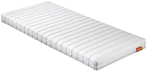 sleepling Matratze 140 x 200 x 11 cm, Rollmatratze Duo Wendematratze, Komfort- Kaltschaummatratze, Made in EU, Bezug waschbar, Ökotex 100, Härtegrad 2 und 3, weiß