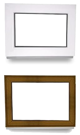 Kunststofffenster - Festverglasung - Fenster - innen weiß/außen golden oak - BxH: 65 x 100 cm - 650 x 1000 mm - 2 fach Verglasung - 60 mm Profil