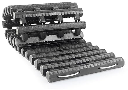 Auto-Recovery-Traktionsketten, Recovery-Traktionsbretter, Autoreifen-Traktionsmatten, Off-Road-Traktionsketten-Matte für Offroad-Schlamm, Schnee, Eis, Sand (Farbe: Schwarz-2 Stück, Größe: 31,5 x 10,
