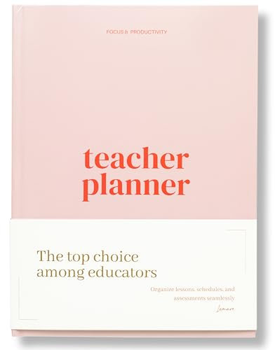 Lamare Planner per insegnanti 2024-2025, 218 pagine, copertina rigida antimacchia, ampio spazio di scrittura, non datato, calendario annuale, orari delle lezioni, informazioni sugli studenti e altro
