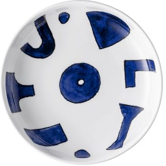Alessi Itsumo - Yunoki ware NF08/2 - Assiette Creuse Design, Usage Quotidien, Esthétique Minimale, en Porcelaine Blanche avec Décor Samiro Yunoki, Diamètre 20 cm