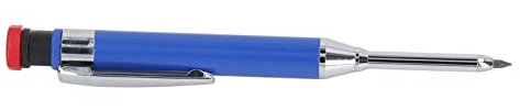 Tbest Bleistiftspitzer, Mechanischer Zimmermannsbleistift, Robust, mit Spitzer, Langer Nase und Tiefem Loch für den Holzbearbeitungsbau (Blue)