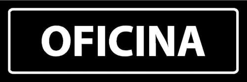 Office, black informational sign SP002-1mm flexible Plastic sign (150mm x 50mm)