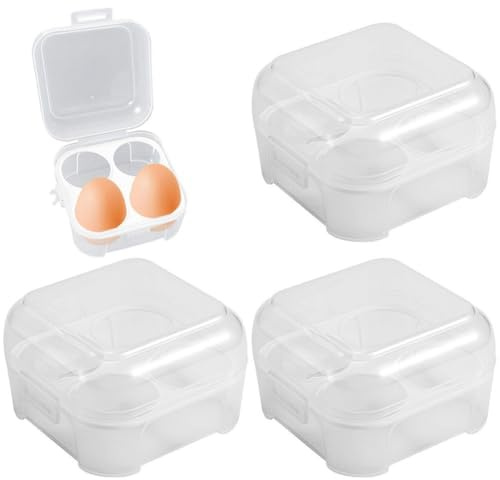 Zghhc Contenitore per Uova a 4 Griglie Contenitore per Uova in Plastica Scatola Portauova Vassoio Portauova Portatile con Coperchio per Frigorifero Campeggio