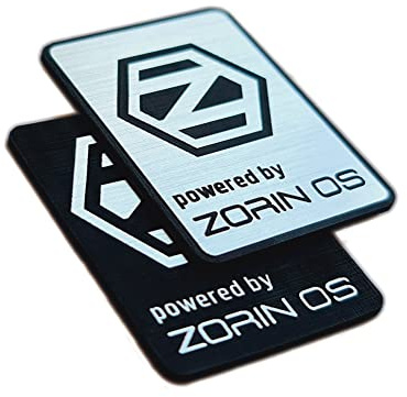 Zorin OS Linux Sticker Set (Two Pieces) - Linux Chrome Reflective Series