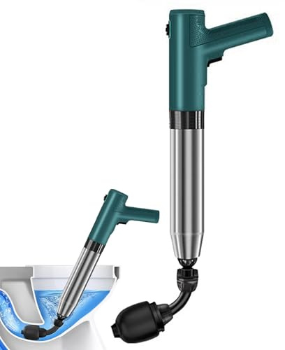 LIYJTK Electric Toilet Plunger, High Pressure Air Drain Clog Remover Powerful Pneumatic Dredge Equipment for Bathroom, Floors, Shower Heavy Duty Versatile Home Toilet Clog Remover