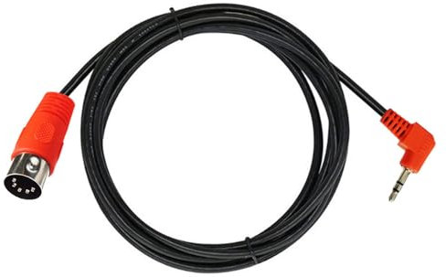 Cable adaptador de enchufe estéreo macho de 5 pines en ángulo recto de 90 grados de 3,5 mm a DIN de 5 pines macho para tarjeta de sonido