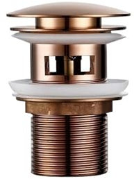 JHSDHYD Waschbeckenstöpsel Poliertes Goldbecken, Abtropfgestell, korrosionsbeständig, leicht zu reinigen, Pop-up-Knopf, rundes Loch, Badezimmer, Hotel-Abtropffläche(Brushed Rose Gold-1)