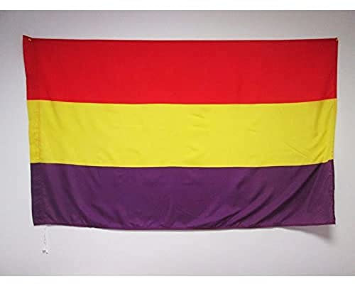 Flagge der zweiten spanischen Republik – 150 x 90 cm – Republikanisches Banner mit Hülle – 100 % Polyester – lichtbeständig – lebendige Farben – 90 cm – 90 cm