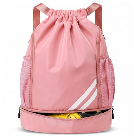 Adfuenom Turnbeutel für Jungen Damen Herren Kinder Sporttasche Sportrucksack Sportbeutel mit Kordelzug Schuhfach,Schwimmrucksack Basketball Tasche Rucksack Sport Fussballtasche Wasserdicht Gym Bag