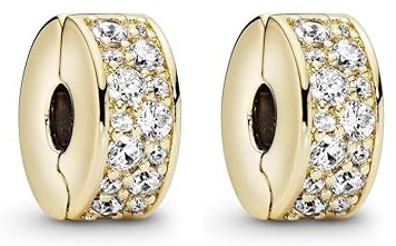 PHCLASY Gold Stop Clip Charm Kompatibilität für Europas Armband Anhänger für Damen