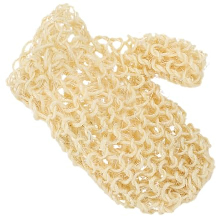 EXQUIMEUBLE Exfoliating Bath Mitt Reusable Sisal Glove for Gentle Skin Peeling for Daily Exfoliation and Refreshing Cleansing Routine for All Skin Types