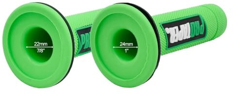 JiaWell 7/8 22mm Universal Powersports Griffe Motorrad HandleGrips Pro Dirt Pit Bike Griffe Kompatibel Mit Yamaha Honda Kawasaki BMW Suzuki ATV Pocket Bikes Mini Quads(Ganz Grün)