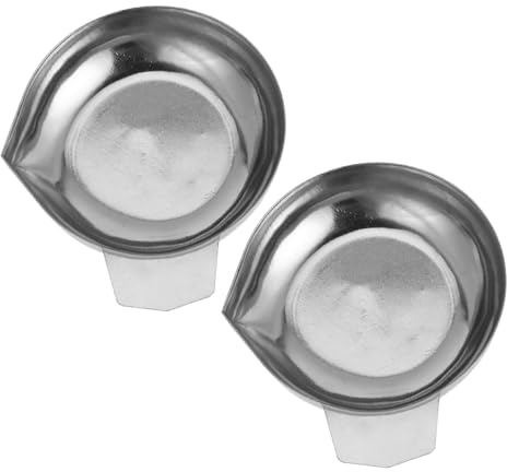 VALICLUD 2pcs Small Stainless Steel Trays for Electronic Balance Scale Pan Mini Metal Tray As Digital Scale Pan Home Supply for Jewelry and Kitchen Use