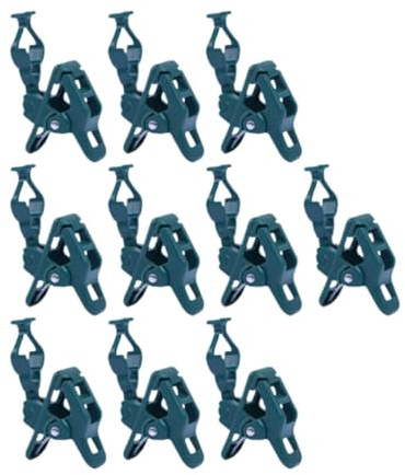 LOVIVER 10x Christmas Lights Spring Clips Quick Spring Clips for E12 E17 Base Easy Installation Adjustable for Fence Railing Outside