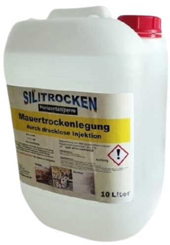 Kellerabdichtung Horizontalsperre 10 Liter für Trockene Wände [SILITROCKEN]- Nachfülkanister