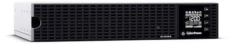 CyberPower OL1K5RM Essential Online UPS System, Double‑Conversion, 1500VA/1200W, 6 Outlets, Rackmount, Sinewave, LCD Panel, EBM Option, UL Certified